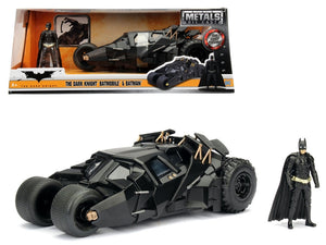 Jada 98261 The Dark Knight Tumbler Batmobile with Batman figure, 1:24 diecast set