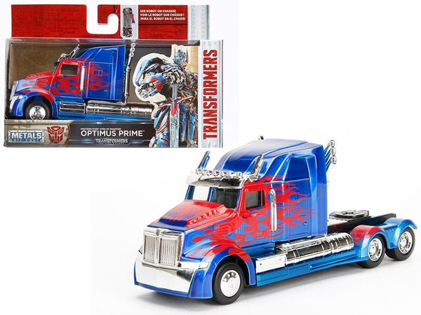 Optimus Prime Western Star 5700 XE truck, 1:32, truck tractor and Transformers packaging — Jada 98398