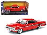 Dom's red Chevrolet Impala, The Fate of the Furious, 1:24, car and manufacturer box — Jada 98426