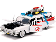 1959 Cadillac Ambulance Ecto-1 White "Ghostbusters" Movie "Hollywood Rides" Series 1/24 Diecast Model Car by Jada image 3