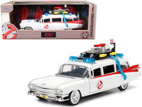 1959 Cadillac Ambulance Ecto-1 White "Ghostbusters" Movie "Hollywood Rides" Series 1/24 Diecast Model Car by Jada image 4