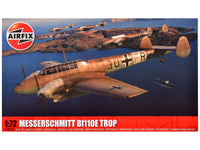 Level 2 Model Kit Messerschmitt Bf110E/E-2 TROP Fighter Aircraft with 2 Scheme Options 1/72 Plastic Model Kit by Airfix image 3