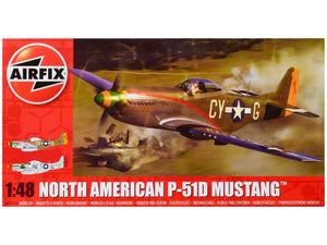 Level 2 Model Kit North American P-51D Mustang Fighter Aircraft with 2 Scheme Options 1/48 Plastic Model Kit by Airfix image 4