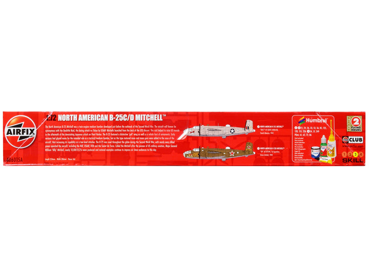 Level 3 Model Kit North American B-25C/D Mitchell Bomber Aircraft with 2 Scheme Options 1/72 Plastic Model Kit by Airfix image 2