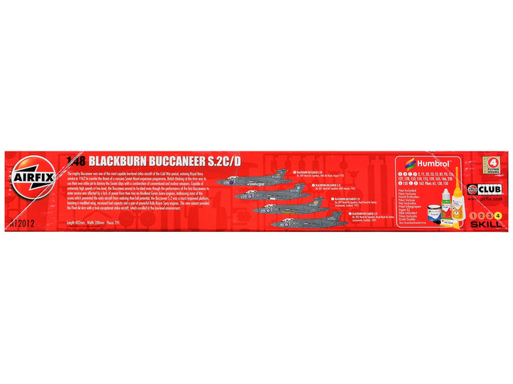 Level 4 Model Kit Blackburn Buccaneer S.2C/D Attack Aircraft with 4 Scheme Options 1/48 Plastic Model Kit by Airfix image 2