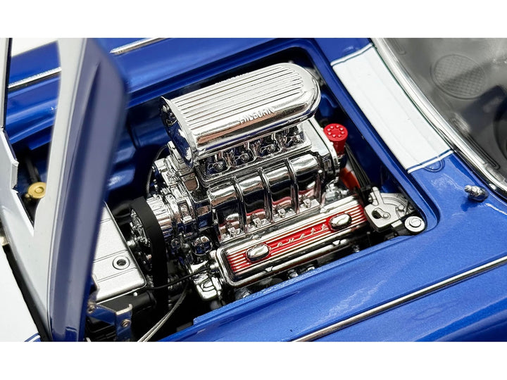 1961 Chevrolet Corvette Grand Sport Gasser Admiral Blue Metallic with White Stripe Limited Edition to 204 pieces Worldwide 1/18 Diecast Model Car by ACME image 2