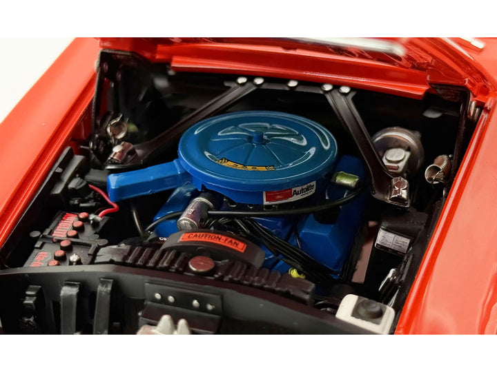 1969 Ford Mustang Limited Edition 600 Flower Power Red Limited Edition to 300 pieces Worldwide 1/18 Diecast Model Car by ACME image 2