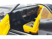 1969 Chevrolet COPO Camaro Tuxedo Black with Yellow Interior Limited Edition to 402 pieces Worldwide 1/18 Diecast Model Car by ACME image 3