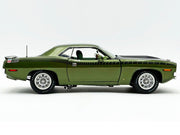 1970 Plymouth AAR Cuda Ivy Green Metallic with Black Stripes and Green Interior Limited Edition to 576 pieces Worldwide 1/18 Diecast Model Car by ACME image 4