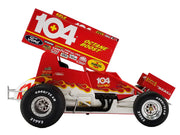 Winged Sprint Car #104+ Jeff Swindell "Octane Boost" Red with Graphics "National Sprint Car Hall of Fame" 1/18 Diecast Model Car by ACME image 4