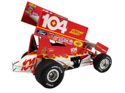 Winged Sprint Car #104+ Jeff Swindell "Octane Boost" Red with Graphics "National Sprint Car Hall of Fame" 1/18 Diecast Model Car by ACME image 5