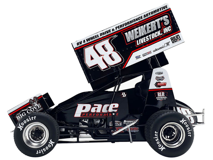 Winged Sprint Car #48 Danny Dietrich "Weikert's Livestock Inc." Gary Kauffman Racing (2024) 1/18 Diecast Model Car by ACME image 2