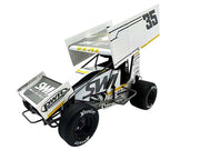 Winged Sprint Car #35 Jamie Veal "SWI Earthworks" White (2025) 1/18 Diecast Model Car by ACME image 2