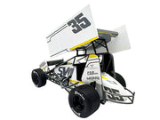 Winged Sprint Car #35 Jamie Veal "SWI Earthworks" White (2025) 1/18 Diecast Model Car by ACME image 3