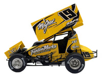 Winged Sprint Car #19 Brent Marks "Fenton Marks Racing" (2026) 1/18 Diecast Model Car by ACME image 3