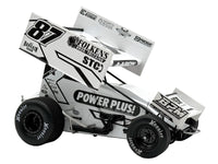 Winged Sprint Car #87 Aaron Reutzel "Power Plus" White (2026) 1/18 Diecast Model Car by ACME image 2