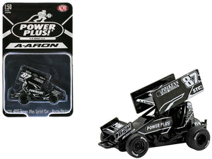 Winged Sprint Car #87 Aaron Reutzel "Power Plus" Black (2026) 1/50 Diecast Model Car by ACME