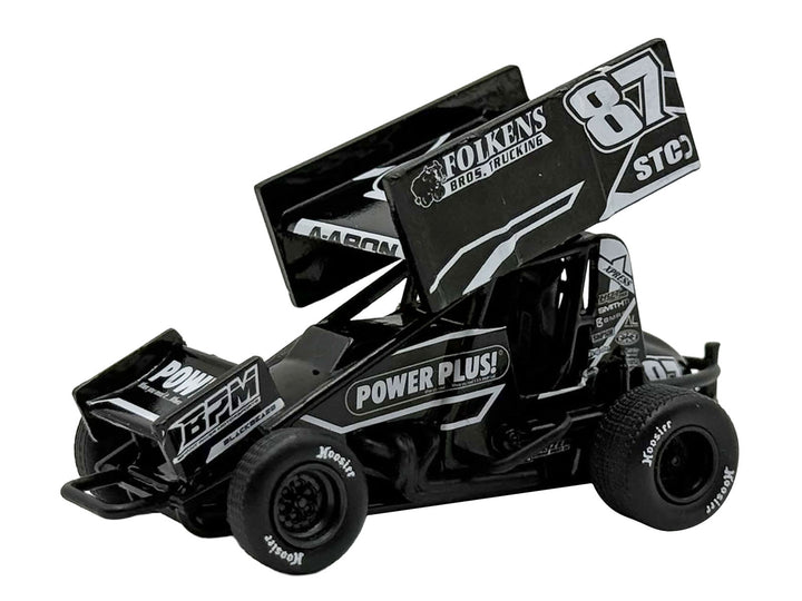 Winged Sprint Car #87 Aaron Reutzel "Power Plus" Black (2026) 1/50 Diecast Model Car by ACME image 2