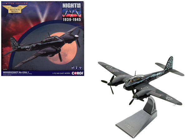 Corgi Messerschmitt Me 410A-1 U5+FE Rudolf Abrahamczik 1:72 AA29702, product image 1