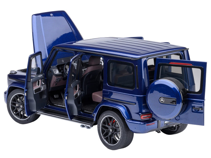 2019 Mercedes-Benz AMG G63 Brilliant Blue Metallic 1/18 Model Car by Autoart image 2
