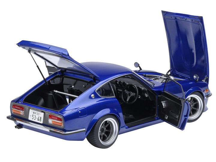 Nissan Fairlady Z RHD (Right Hand Drive) "Akuma No Z" Blue Metallic "Wangan Midnight - Comic #1 Version" Manga 1/18 Model Car by Autoart image 2