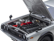 Nissan Skyline 2000GT-R (KPGC110) RHD (Right Hand Drive) Silver Metallic 1/18 Model Car by Autoart image 4