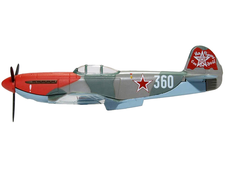 Yakovlev Yak 3 Fighter Aircraft "Anton Dmitrievich Yakimenko 150th Guards Fighter Regiment T/N 360" USSR "Oxford Aviation" Series 1/72 Diecast Model Airplane by Oxford Diecast image 2