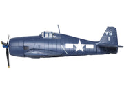 Grumman Hellcat F6F-5 Fighter Aircraft "Lt. Cdr. Willard E. Eder VS-1" (1945) United States Navy "Oxford Aviation" Series 1/72 Diecast Model Airplane by Oxford Diecast image 3