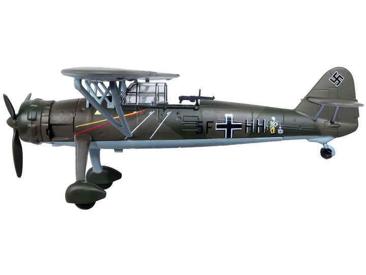 Henschel Hs 126 A-1 Reconnaissance Aircraft "Hannes Gaub Gerd Scroder 1.(H)/14 Invasion of Poland" (1939) German Luftwaffe "Oxford Aviation" Series 1/72 Diecast Model Airplane by Oxford Diecast image 2