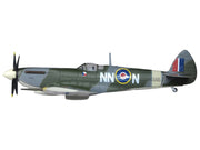 Supermarine Spitfire LF MK IXe Fighter Aircraft "TE565 10th (Czech) Fighter Squadron RAF Manston" Royal Air Force 1/72 Diecast Model Airplane by Oxford Diecast image 2
