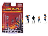 "Grid Girls" 5 piece Diecast Figure Set (4 People Figures 1 Umbrella) Limited Edition to 3600 pieces Worldwide for 1/64 Scale Models by American Diorama image 3
