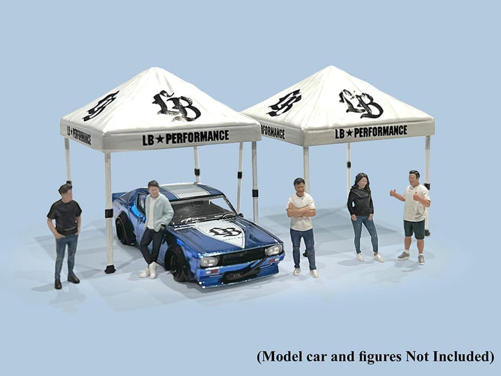 "Liberty Walk" Canopy 2 Piece Set White Limited Edition for 1/64 Scale Models by American Diorama image 2