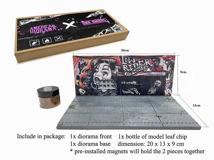 "American Diorama X INK BMBRS - LA Lowrider" Street Art Diorama for 1/64 Scale Models by American Diorama image 2