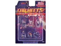 "Car Meet 5" 6 piece Diecast Figure Set Limited Edition for 1/64 Scale Models by American Diorama image 3