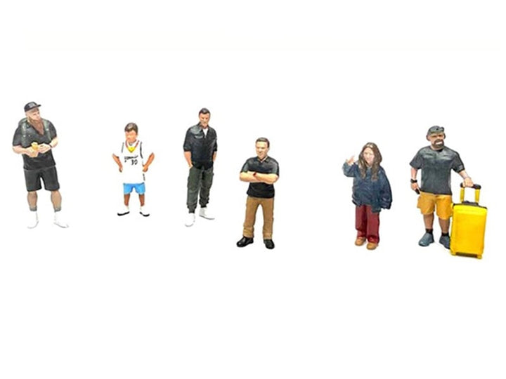 "Influencers" 6 piece Diecast Figure Set Limited Edition for 1/64 Scale Models by American Diorama image 2