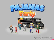 "Pajamas Party" 6 piece Diecast Figure Set (6 Figures) Limited Edition for 1/64 Scale Models by American Diorama image 3