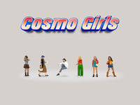 "Cosmo Girls" 6 piece Diecast Figure Set (6 Figures) Limited Edition for 1/64 Scale Models by American Diorama image 2