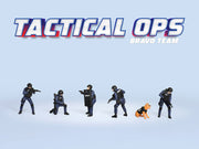 "Tactical Ops Bravo Team" 6 piece Diecast Figure Set (6 Figures) Limited Edition for 1/64 Scale Models by American Diorama image 3