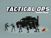 "Tactical Ops Alpha Team" 6 piece Diecast Figure Set (6 Figures) Limited Edition for 1/64 Scale Models by American Diorama image 4