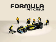 "Formula Pit Crew - Team Orange" 6 piece Diecast Figure Set (6 Figures) Limited Edition for 1/64 Scale Models by American Diorama image 4