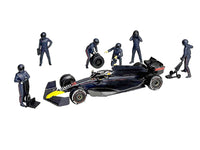 "Formula Pit Crew - Team Blue" 6 piece Diecast Figure Set (6 Figures) Limited Edition for 1/64 Scale Models by American Diorama image 2