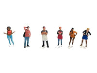 "Foodies" 6 piece Diecast Figure Set (6 Figures) Limited Edition for 1/64 Scale Models by American Diorama image 2
