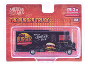 Food Truck "The Burger Truck" Black with Graphics 1/64 Diecast Model by American Diorama image 4