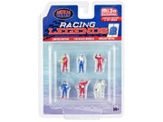 "Racing Legends 2" 6 piece Diecast Set (6 Driver Figures) Limited Edition to 4800 pieces Worldwide for 1/64 Scale Models by American Diorama
