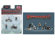 "Motomania 5" 4 piece Diecast Set (2 Figures and 2 Motorcycles) Limited Edition to 4800 pieces Worldwide for 1/64 Scale Models by American Diorama image 2