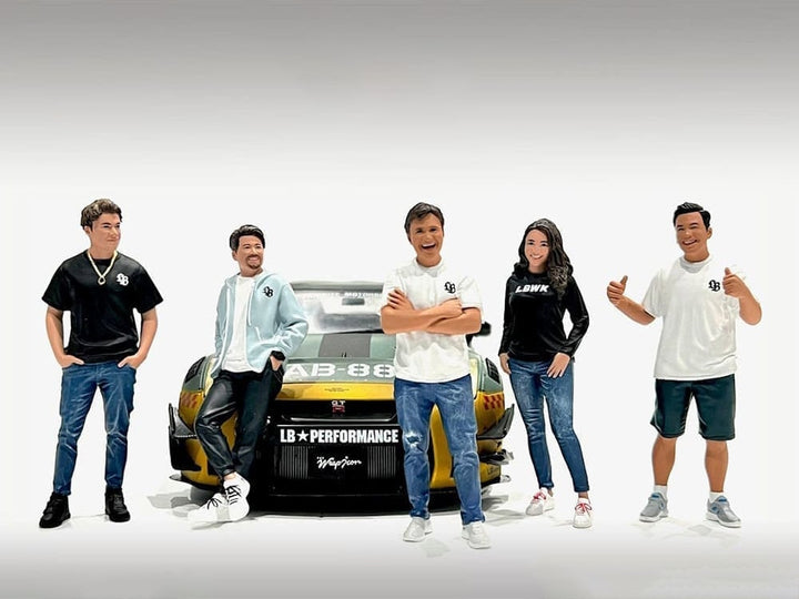"Team Liberty Walk" 5 piece Figure Set for 1/18 Scale Models by American Diorama image 2