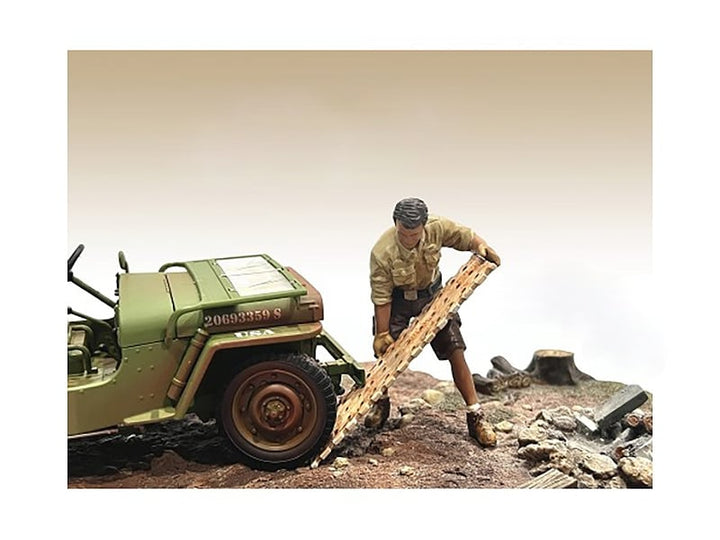 "4X4 Mechanic" Figure 8 with Board Accessory for 1/18 Scale Models by American Diorama image 2
