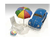 "Beach Girls" Accessories (Beach Chair and Beach Umbrella and Duffle Bag) for 1/24 Scale Models by American Diorama image 3