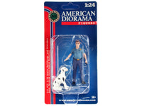 "Firefighters" Fire Dog Training Figures (Trainer and Dog) for 1/24 Scale Models by American Diorama image 4