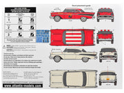 Skill 3 Model Kit 1957 Chevrolet Bel Air Hardtop 1/25 Scale Model by Atlantis image 4